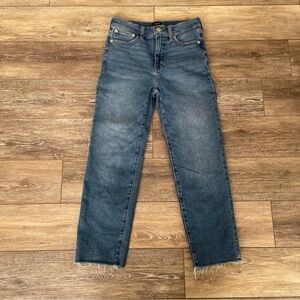 J. Crew Factory Stovepipe Jean With Cut Hem In Signature Stretch+ Evenin…